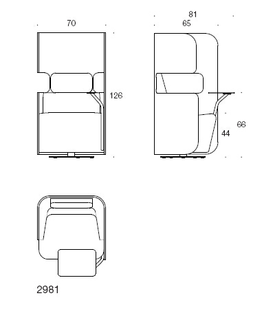 Martela Podseat Dimentional Drawing 2016 Web