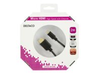 Kabel DELTACO HDMI/HDMI-Micro 2m sort