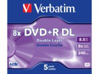 DVD+R VERBATIM DL 8.5GB 8X jewelcase (5
