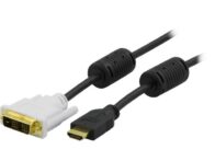Kabel DELTACO HDMI/DVI 2m sort