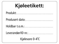 Etikett kjølevare 53x70mm 500stk