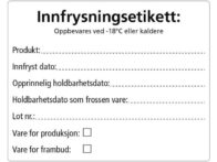 Etikett innfrysing 102x128mm 500stk